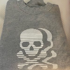 Distressed SoulCycle Skull Logo Cropped Sweatshirt